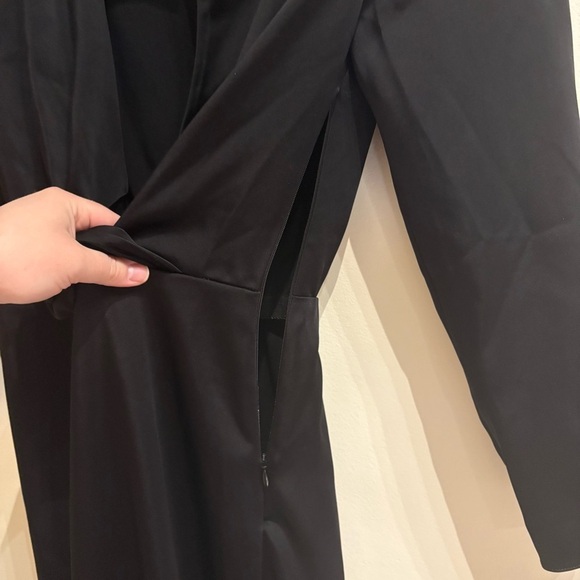 A.L.C. Black Cutout Satin-Crepe Maxi Dress size 4 - Picture 9 of 10